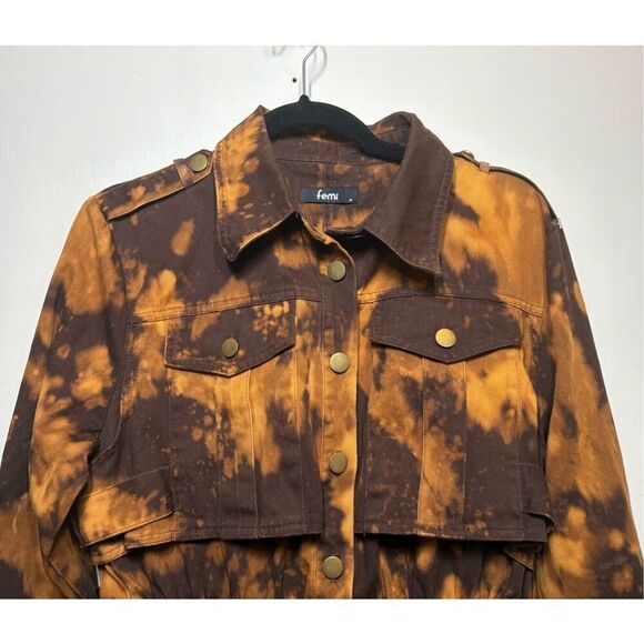 Femi Sepia Tye Dye Jumpsuit Denim size M - Picture 5 of 16